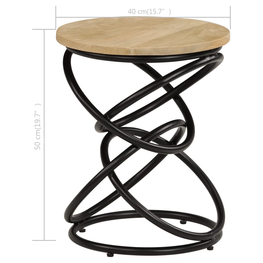 Beistelltisch Mango Massivholz 40×50 cm - Pazzar.ch