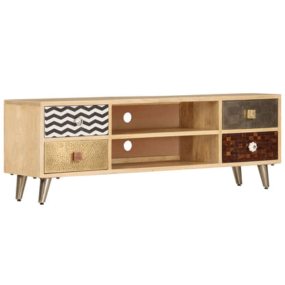 TV-Ablage 120 x 30 x 40 cm Massivholz Mango - Pazzar.ch