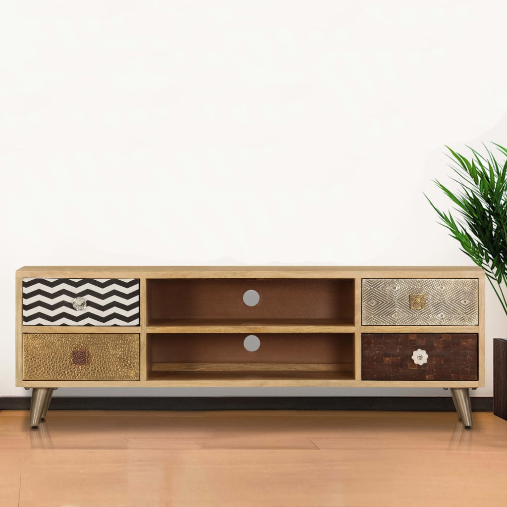 TV-Schrank 120x30x40 cm Massivholz Mango