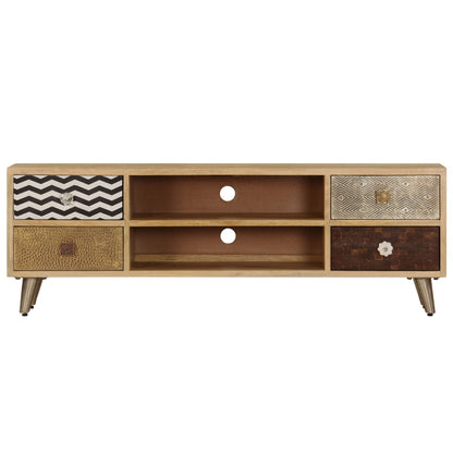 TV-Ablage 120 x 30 x 40 cm Massivholz Mango - Pazzar.ch