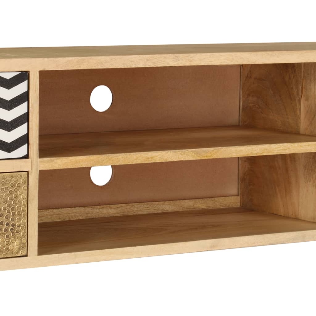 TV-Ablage 120 x 30 x 40 cm Massivholz Mango - Pazzar.ch