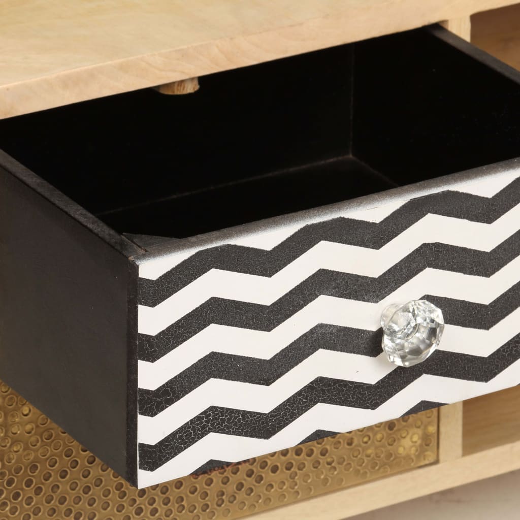 TV-Ablage 120 x 30 x 40 cm Massivholz Mango - Pazzar.ch