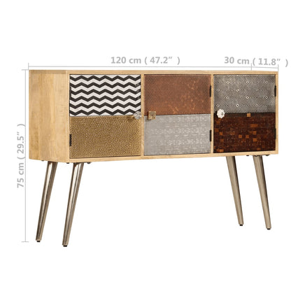 Sideboard 120 x 30 x 75 cm Massivholz Mango - Pazzar.ch