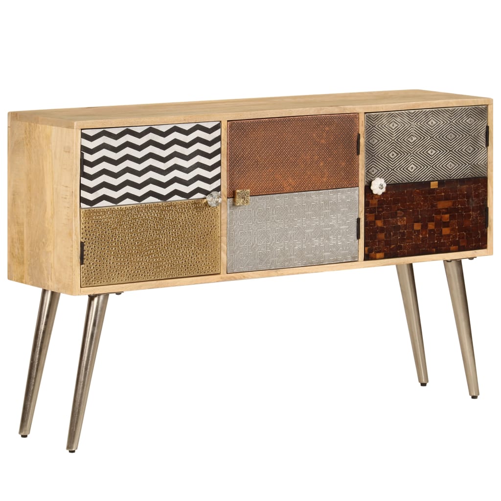 Sideboard 120 x 30 x 75 cm Massivholz Mango - Pazzar.ch