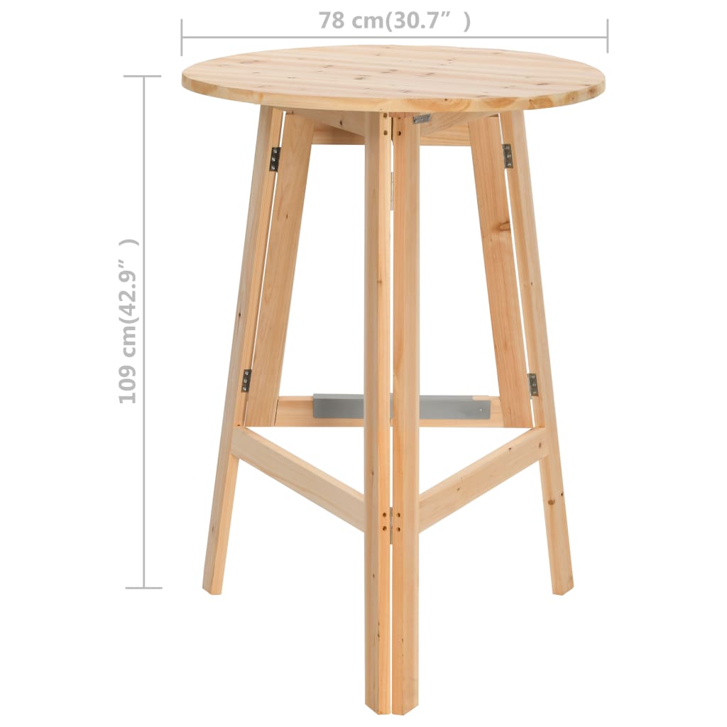 Klappbarer Bartisch 78 cm Tannenholz - Pazzar.ch
