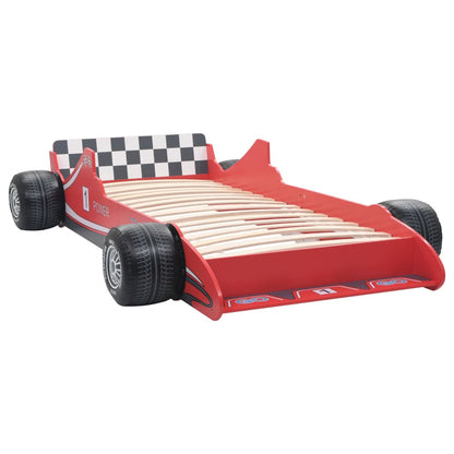 Kinderbett im Rennwagen-Design 90 x 200 cm Rot - Pazzar.ch