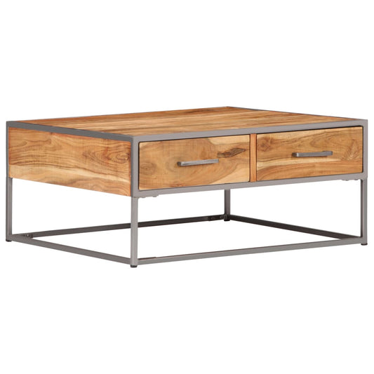 Couchtisch 75 x 75 x 35 cm Massivholz Akazie - Pazzar.ch