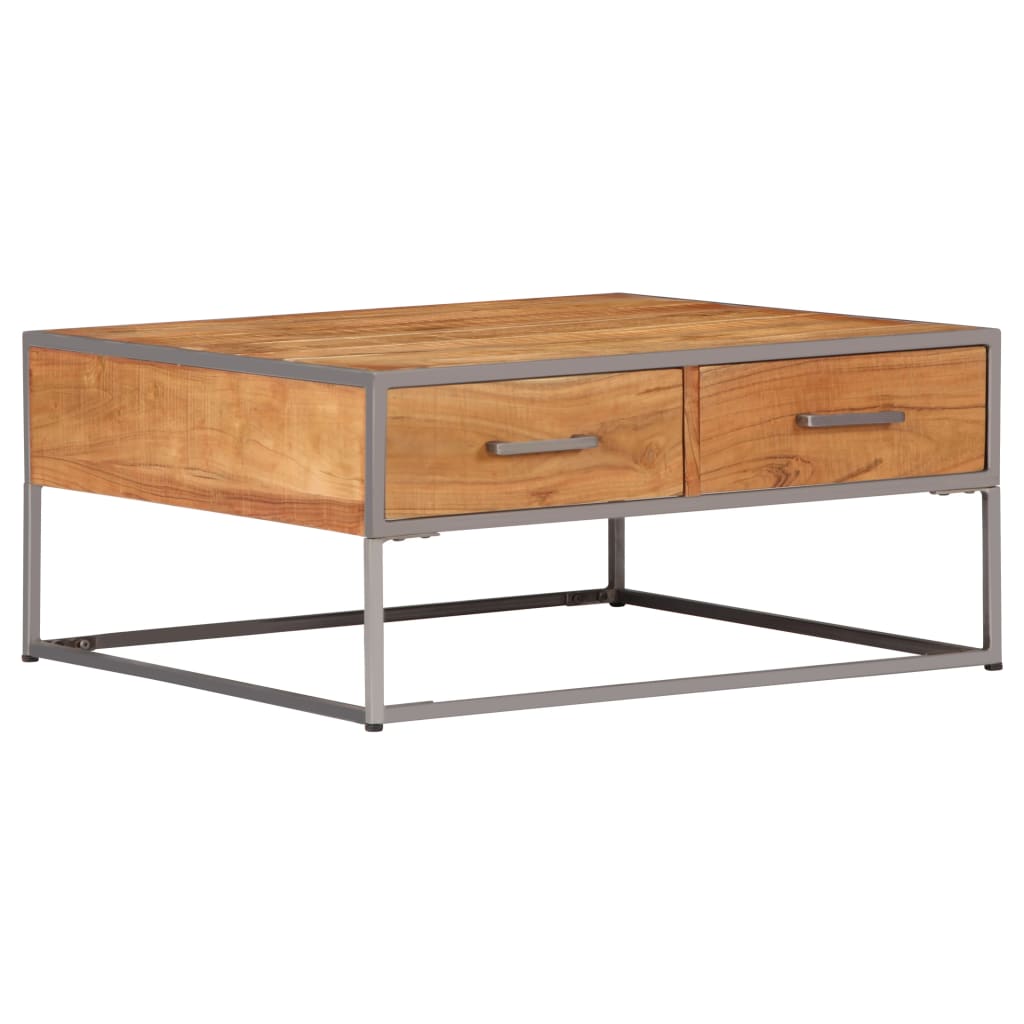 Couchtisch 75 x 75 x 35 cm Massivholz Akazie - Pazzar.ch