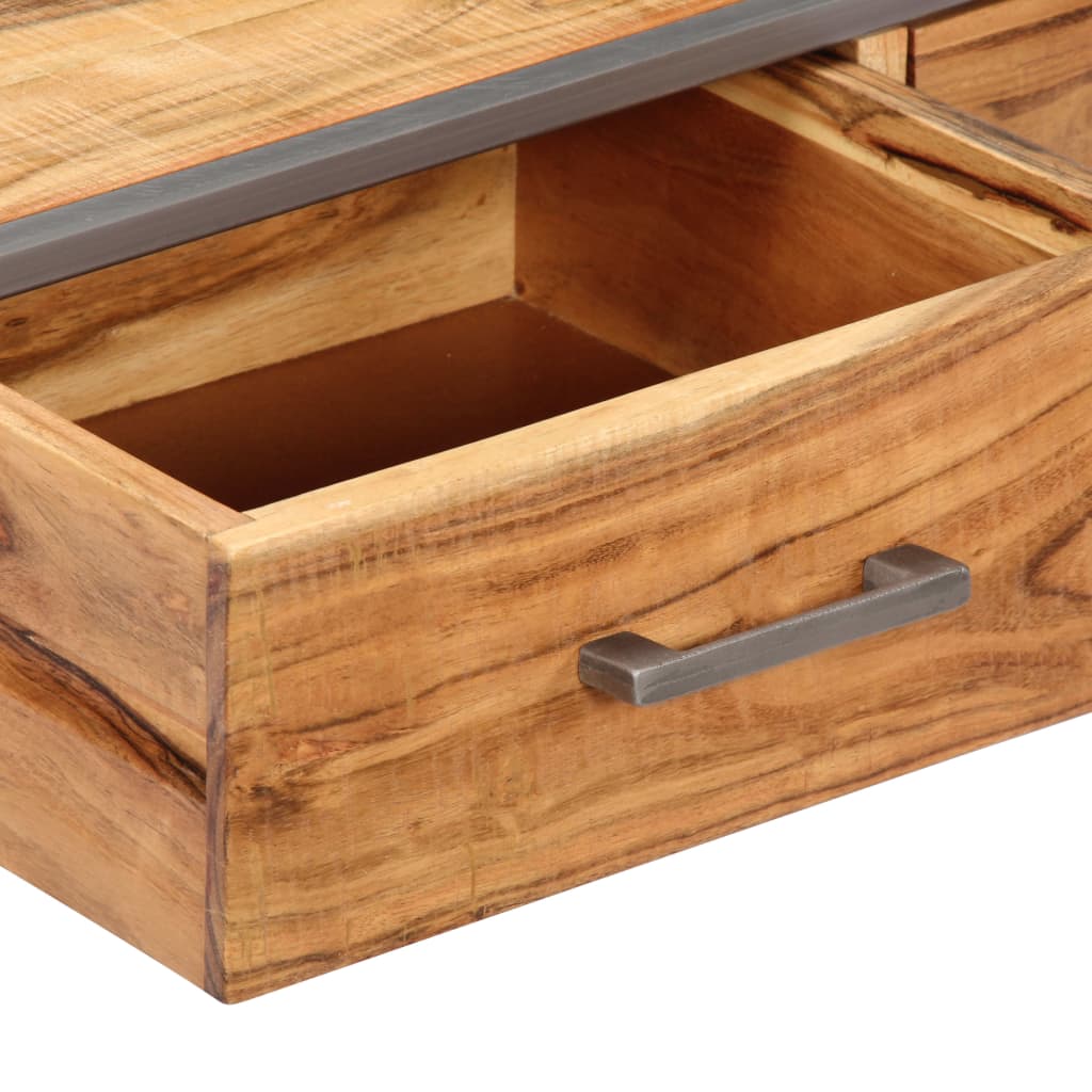 Couchtisch 75 x 75 x 35 cm Massivholz Akazie - Pazzar.ch