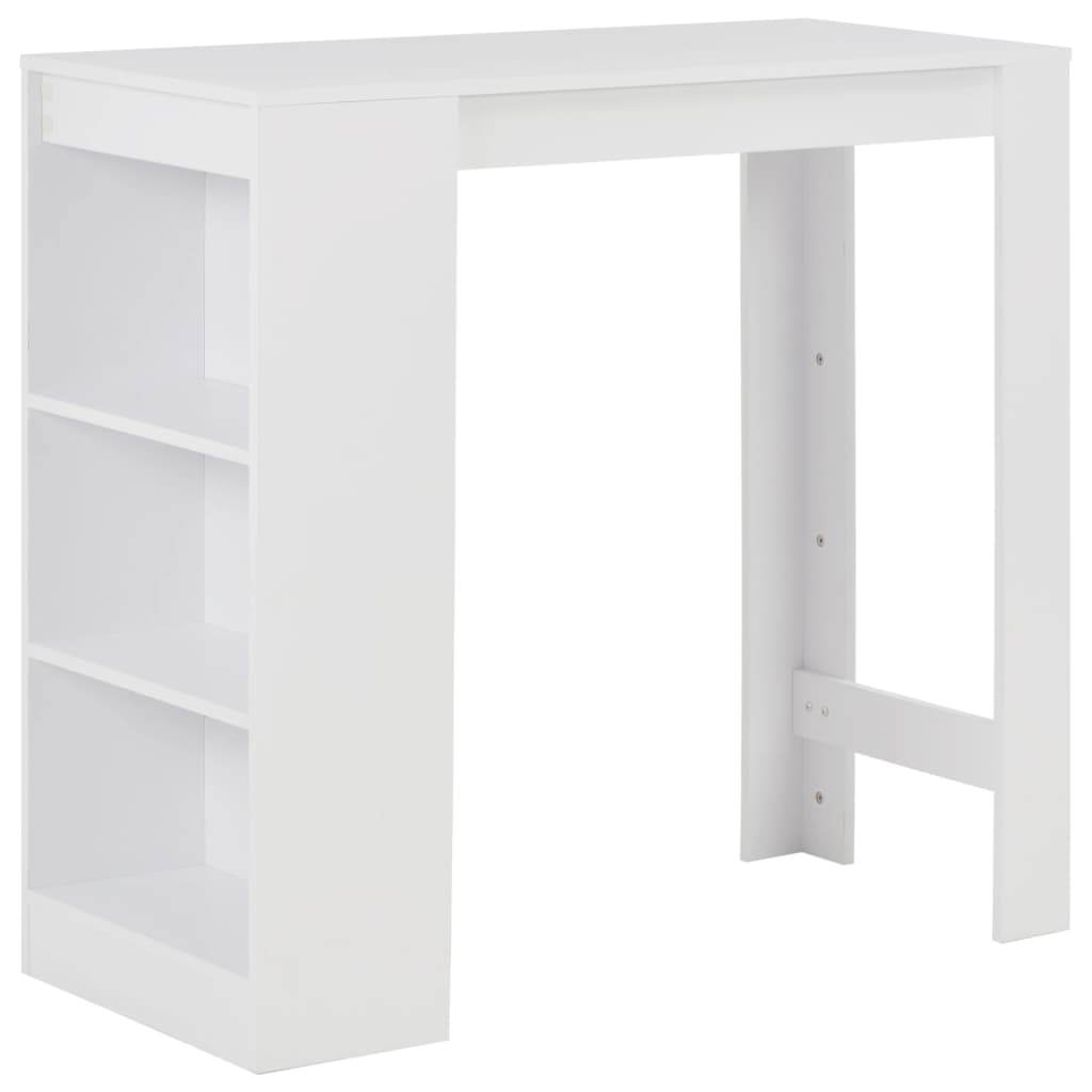 Bartisch mit Regal Weiß 110x50x103 cm - Pazzar.ch