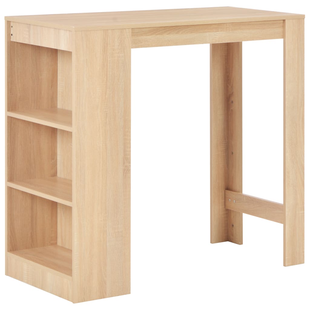 Bartisch mit Regal Eichenbraun 110x50x103 cm - Pazzar.ch