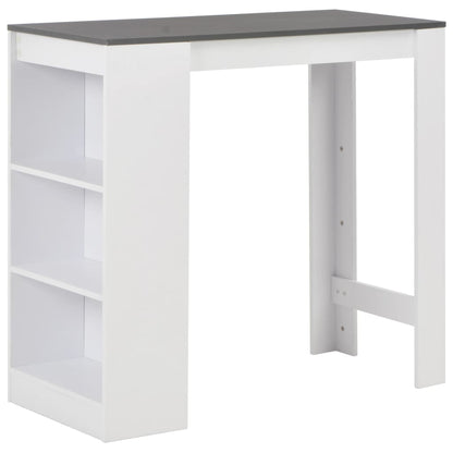 Bartisch mit Regal Weiß 110x50x103 cm - Pazzar.ch