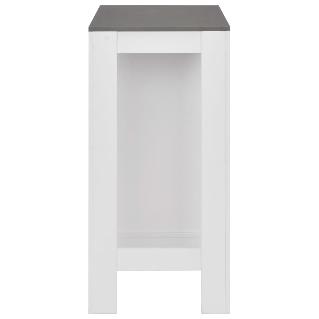 Bartisch mit Regal Weiß 110x50x103 cm - Pazzar.ch