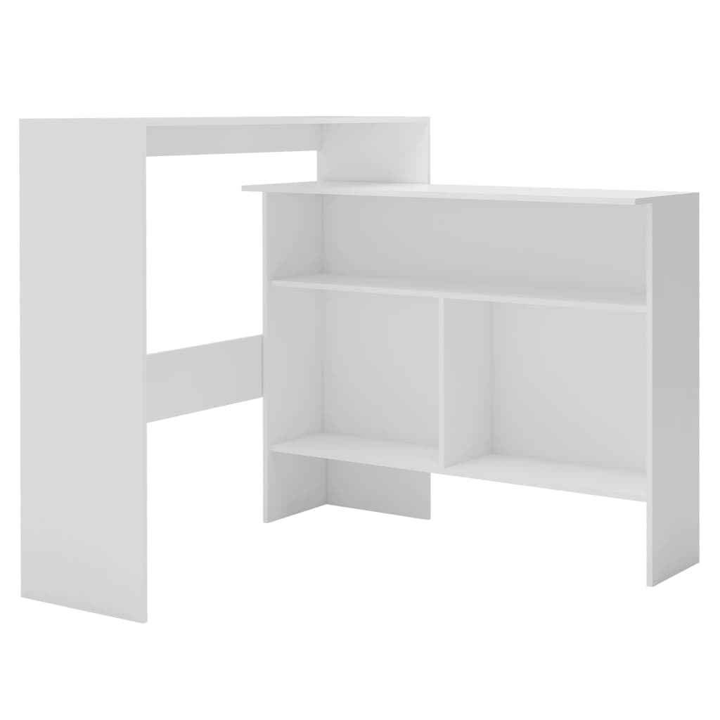 Bartisch mit 2 Tischplatten Weiß 130x40x120 cm - Pazzar.ch