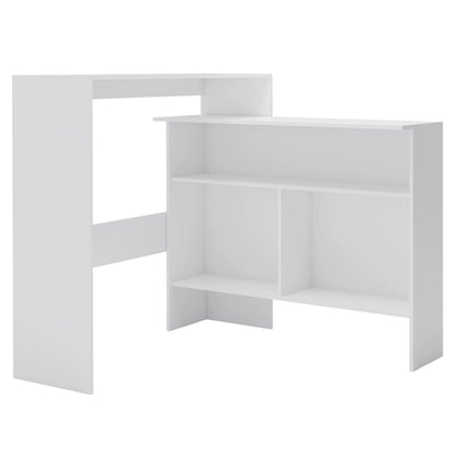 Bartisch mit 2 Tischplatten Weiß 130x40x120 cm - Pazzar.ch