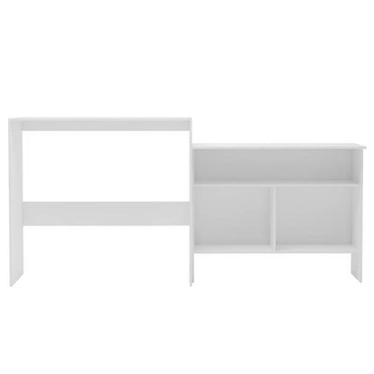 Bartisch mit 2 Tischplatten Weiß 130x40x120 cm - Pazzar.ch