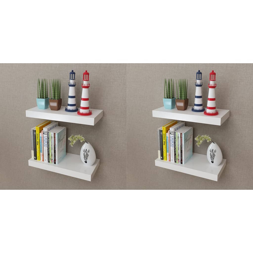 Wandregale 4 Stk. Weiß 40 cm - Pazzar.ch