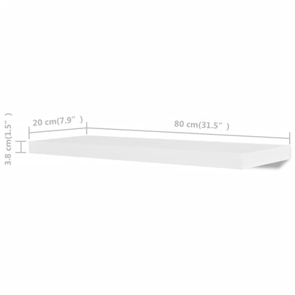 Wandregale 4 Stk. Weiß 80 cm - Pazzar.ch