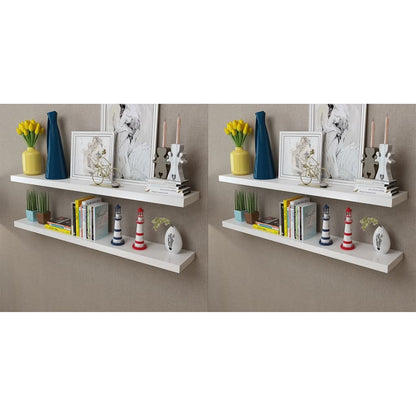 Wandregale 4 Stk. Weiß 120 cm - Pazzar.ch
