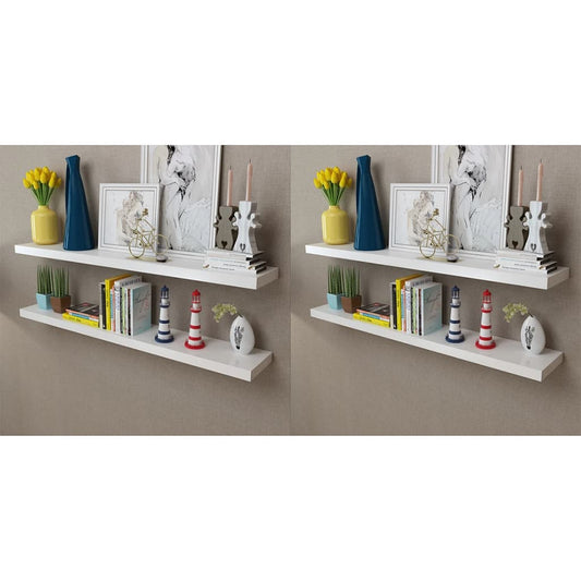 Wandregale 4 Stk. Weiß 120 cm - Pazzar.ch