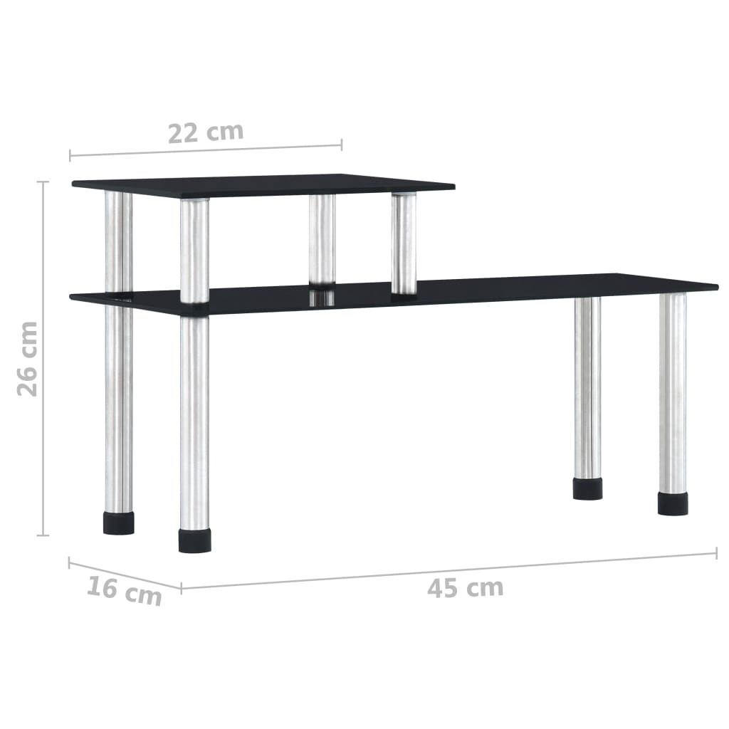 Küchenregal Schwarz 45×16×26 cm Hartglas - Pazzar.ch