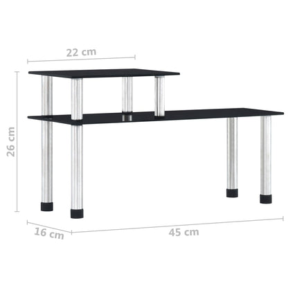 Küchenregal Schwarz 45×16×26 cm Hartglas - Pazzar.ch