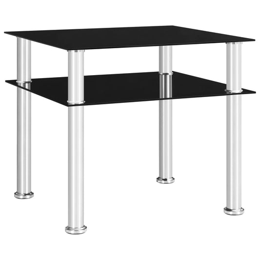 Beistelltisch Schwarz 45x50x45 cm Hartglas - Pazzar.ch