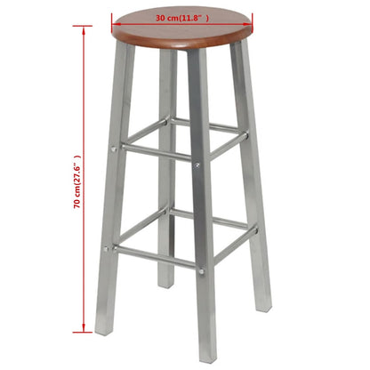 Barhocker 2 Stk. Metall mit MDF-Sitz - Pazzar.ch