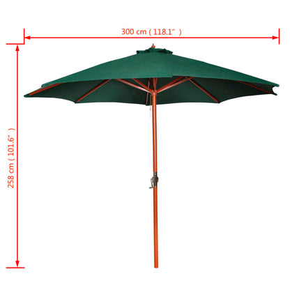 Sonnenschirm Grün 258 cm - Pazzar.ch