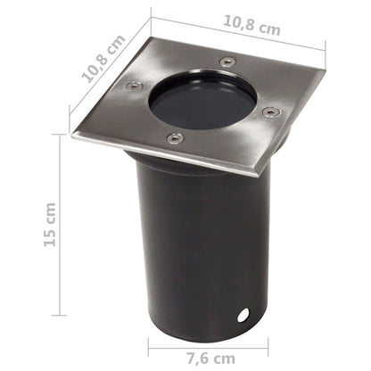 Outdoor Bodenleuchten 12 Stk. Quadratisch - Pazzar.ch