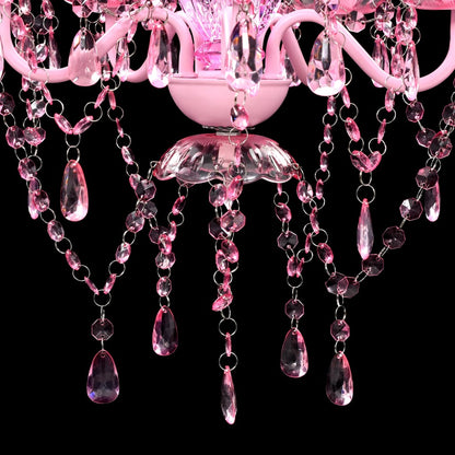 Kronleuchter 5 Glühbirnen Rosa - Pazzar.ch