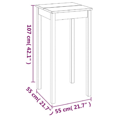 Bartisch MDF Schwarz 55x55x107 cm - Pazzar.ch