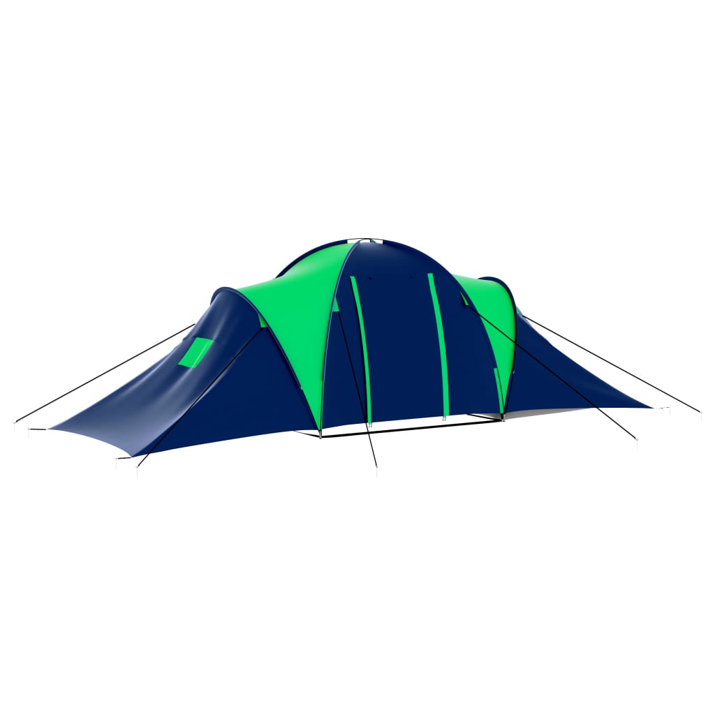 Campingzelt 9 Personen Stoff Blau/Grün - Pazzar.ch