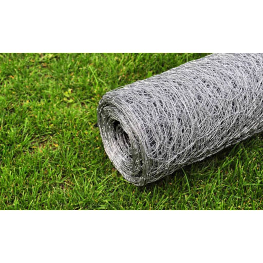 Maschendraht Verzinkter Stahl 25×0,5 m Silbern - Pazzar.ch