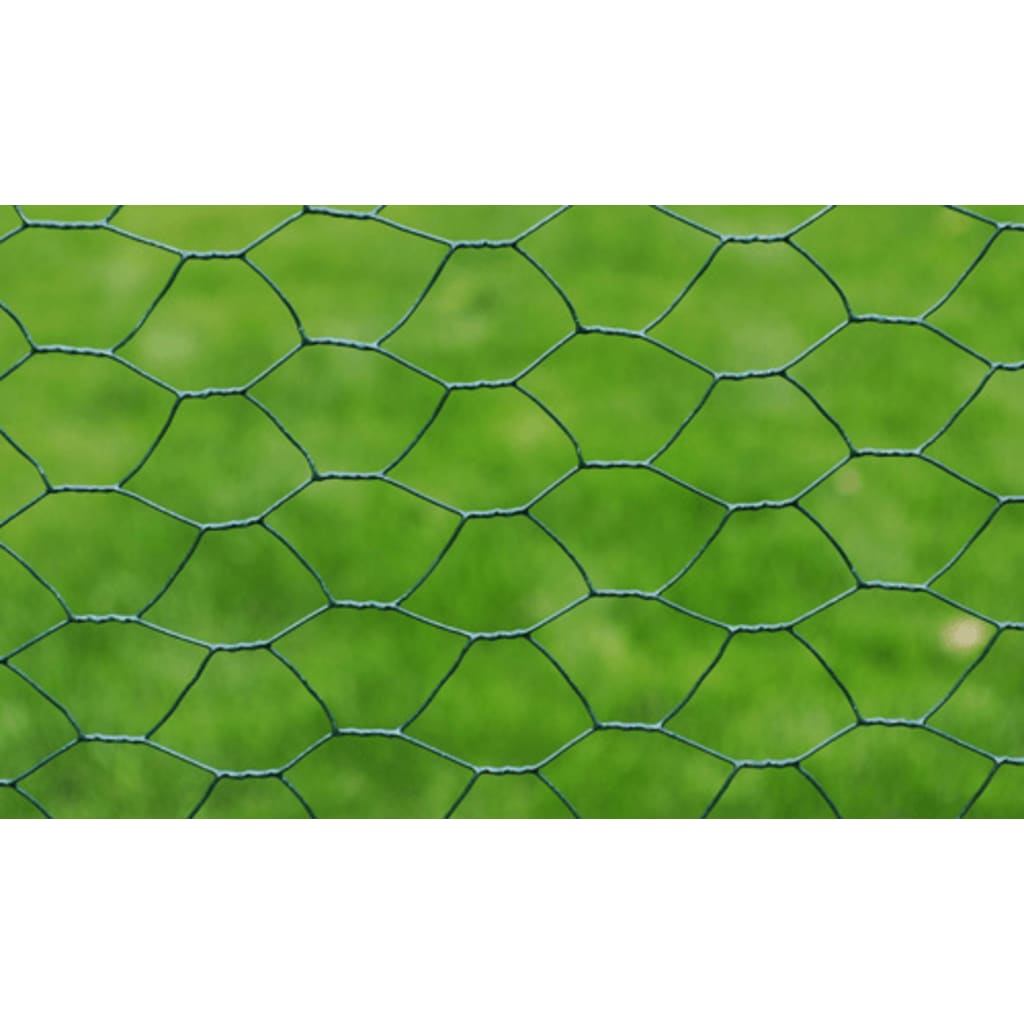 Drahtzaun Hühner Verzinkt mit PVC-Beschichtung 25x0,75 m Grün - Pazzar.ch