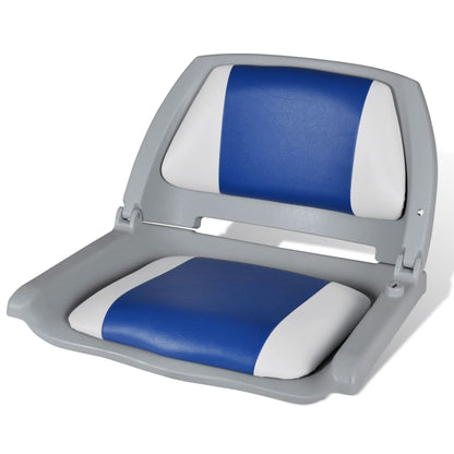Bootssitz Klappbar Mit Polsterung in Blau-Weiß 41x51x48 cm - Pazzar.ch