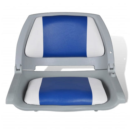 Bootssitz Klappbar Mit Polsterung in Blau-Weiß 41x51x48 cm - Pazzar.ch