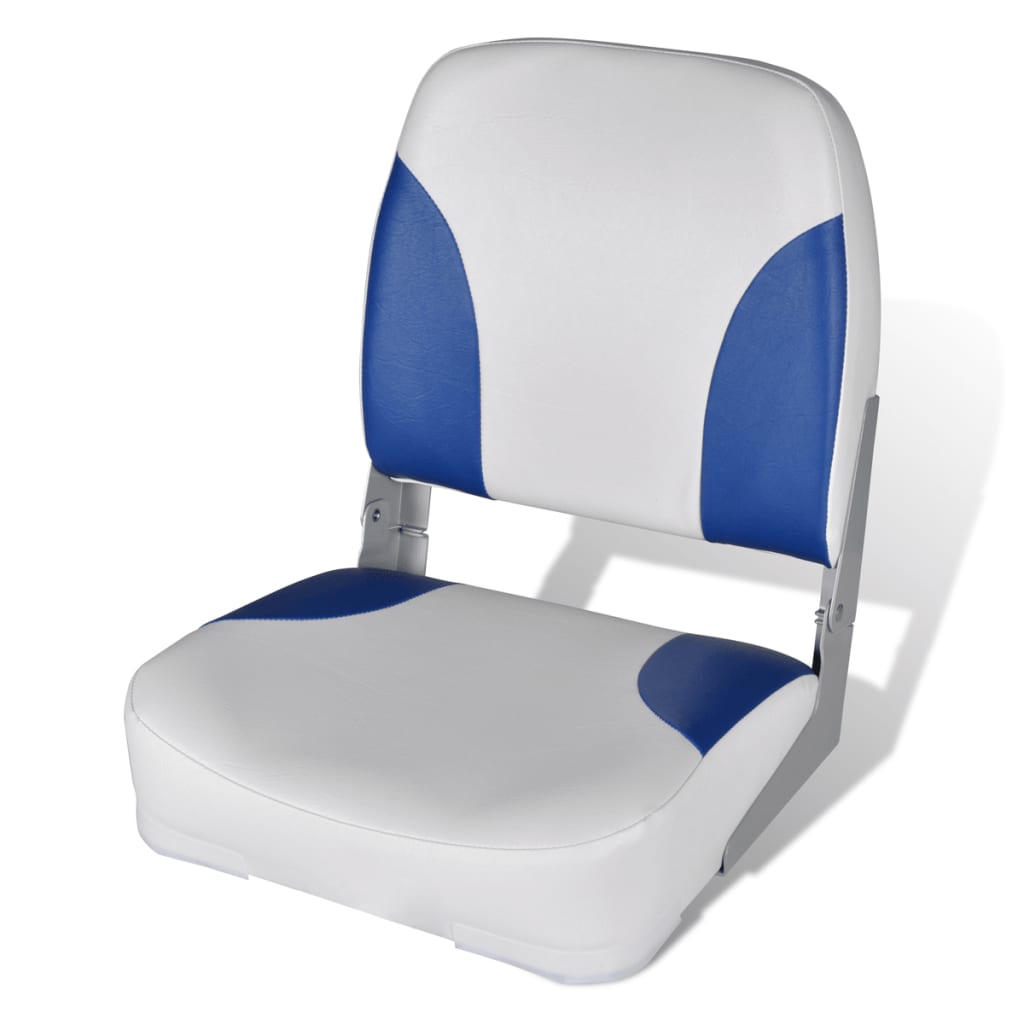 Bootssitz Klappbar Mit Polsterung in Blau-Weiß 41x36x48 cm - Pazzar.ch