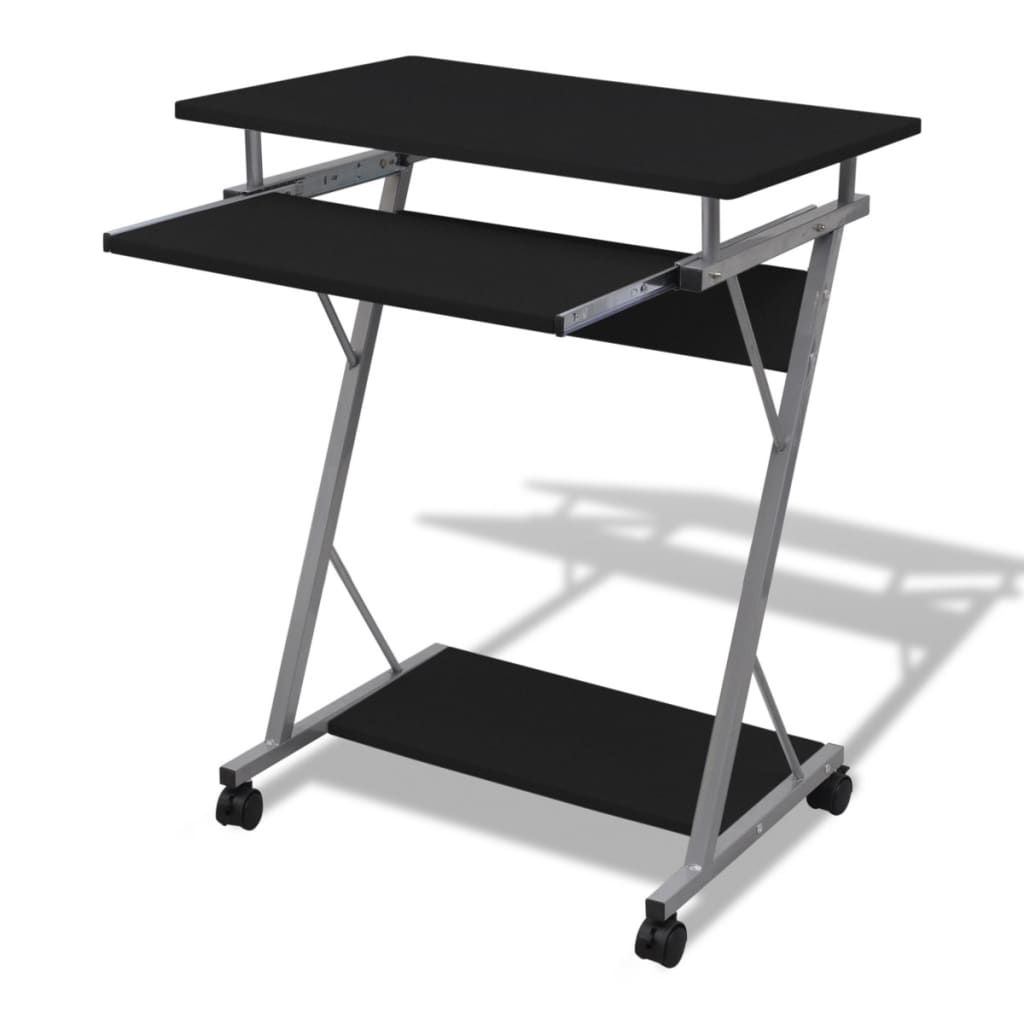 Computertisch Computerwagen PC Tisch Bürotisch Laptop Rollen schwarz - Pazzar.ch