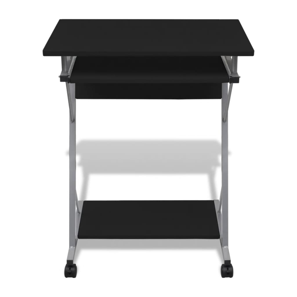 Computertisch Computerwagen PC Tisch Bürotisch Laptop Rollen schwarz - Pazzar.ch