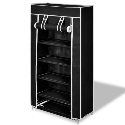 Schuhschrank Schuhregal Schuhablage 5 Schicht 58 x 28 x 106 cm Schwarz - Pazzar.ch