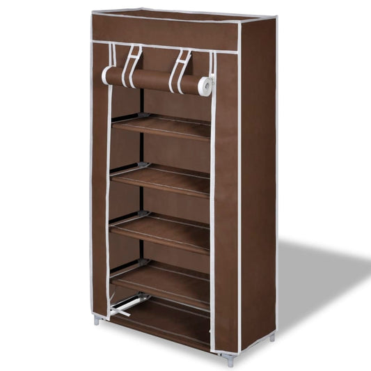 Schuhschrank Schuhregal Schuhablage 5 Schicht 58 x 28 x 106 cm Braun - Pazzar.ch