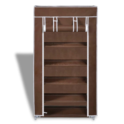 Schuhschrank Schuhregal Schuhablage 5 Schicht 58 x 28 x 106 cm Braun - Pazzar.ch