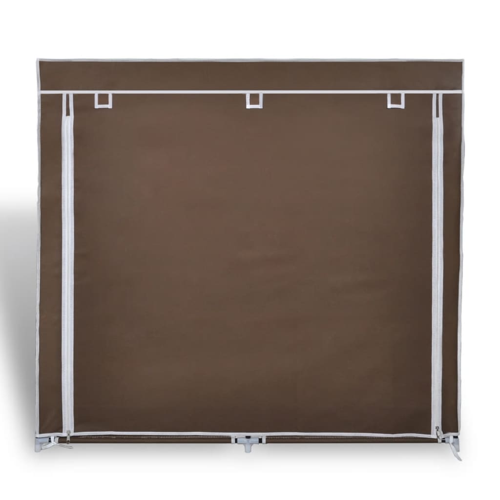 Stoff Schuhschrank mit Abdeckung 115 x 28 x 110 cm Braun - Pazzar.ch