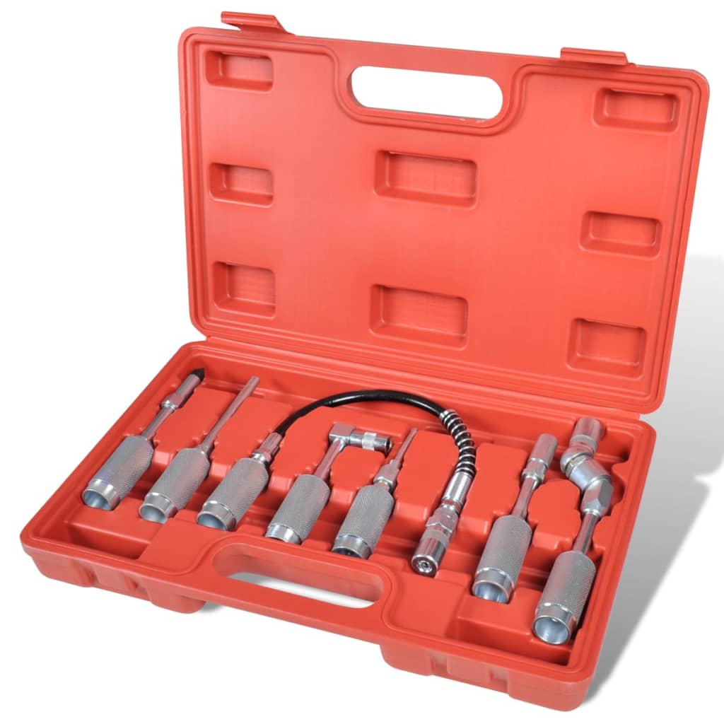 Adapter Fettpressen, 7 tlg. Set, Panzerschlauch - Pazzar.ch