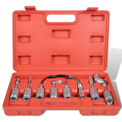 Adapter Fettpressen, 7 tlg. Set, Panzerschlauch - Pazzar.ch