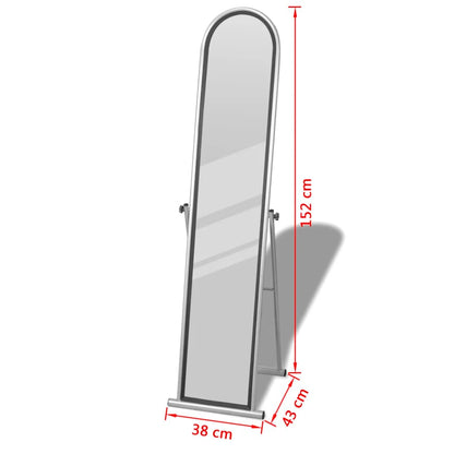 Standspiegel Ankleidespiegel Ganzkörperspiegel grau - Pazzar.ch