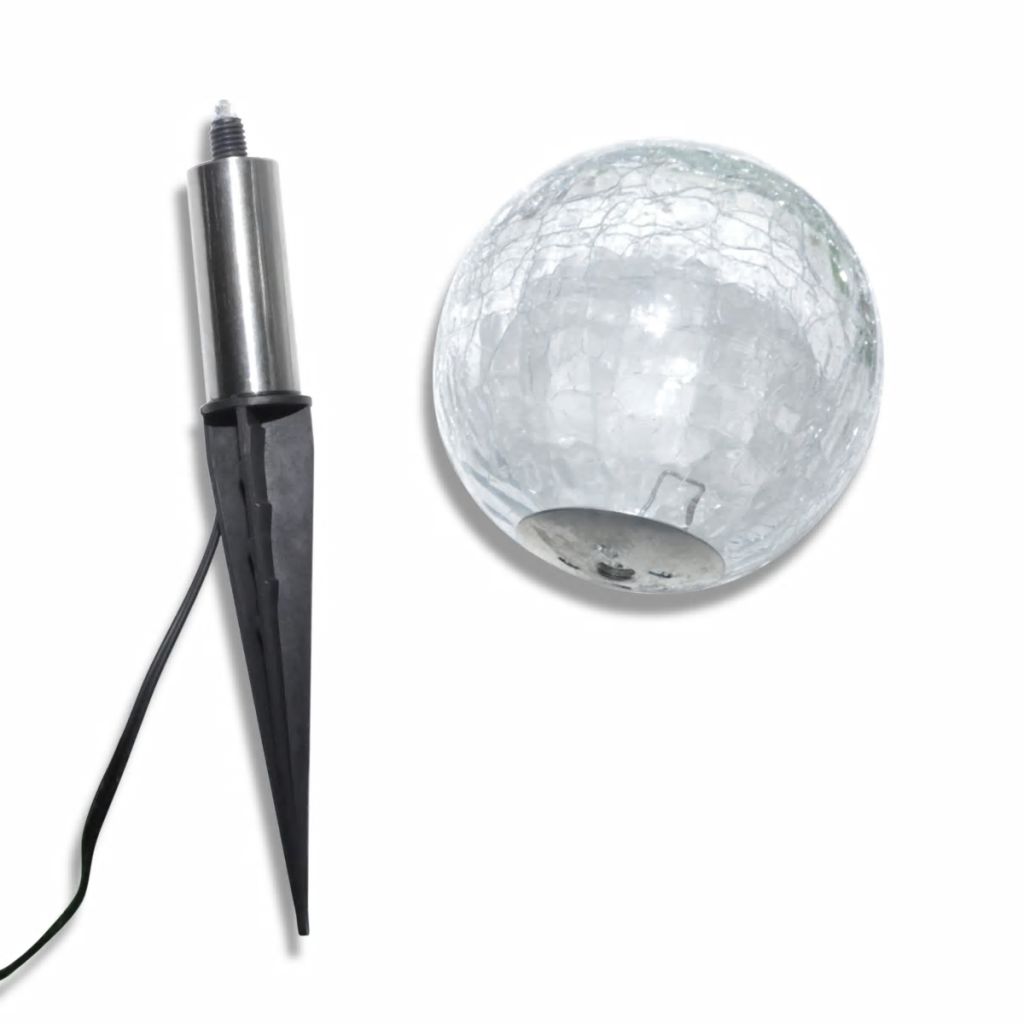 Solarkugel 3 LED Gartenleuchten mit Erdspießen & Solarmodul - Pazzar.ch