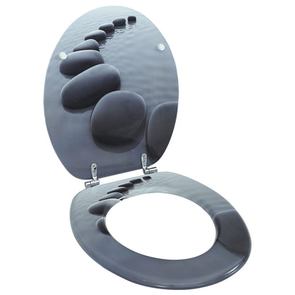 Toilettensitz MDF Deckel Steine - Pazzar.ch