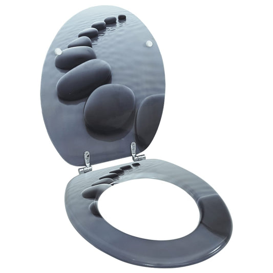 Toilettensitz MDF Deckel Steine - Pazzar.ch